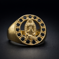 ANILLO CÍRCULO IMPERIAL NEGRO DORADO – REFERENCIA (E)