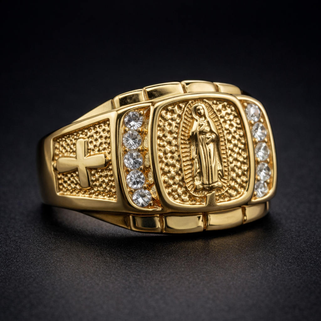 ANILLO SELLO IMPERIAL ESCULTURA DORADO – REFERENCIA (G)