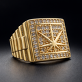 ANILLO ESTRELLA IMPERIAL DIAMANTADO DORADO – REFERENCIA (N)