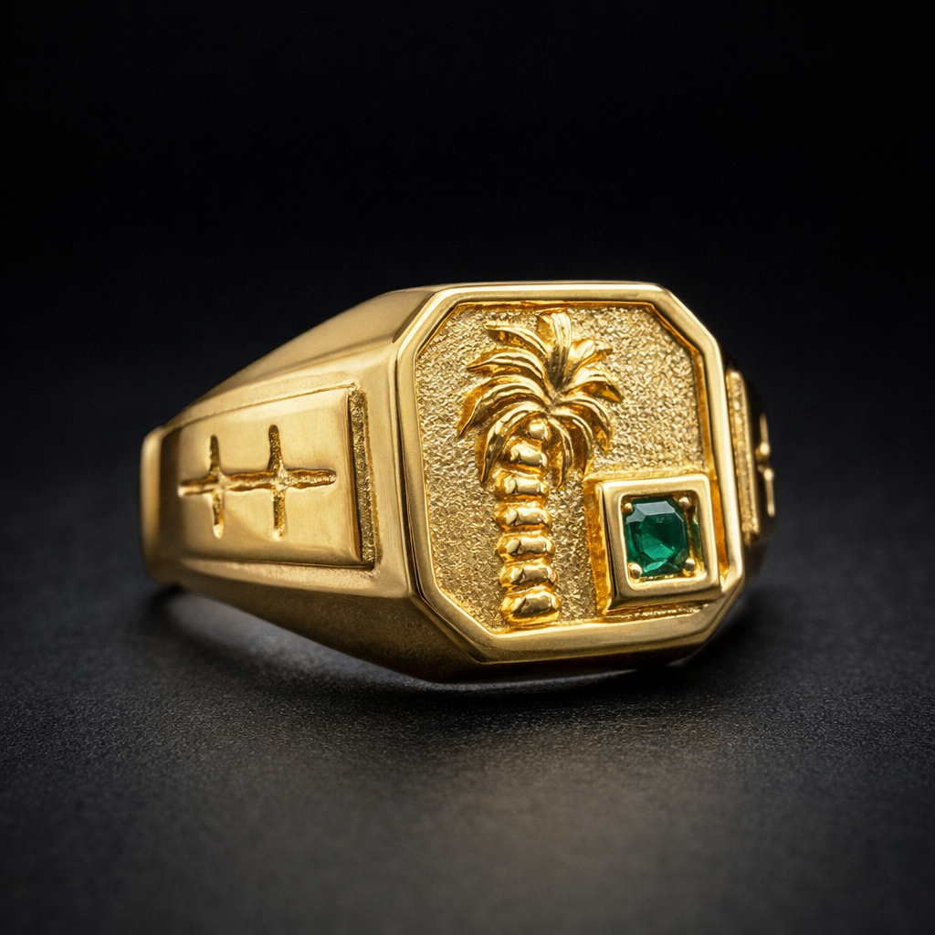 ANILLO ESCARABAJO IMPERIAL VERDE DORADO – REFERENCIA (K)