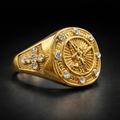 ANILLO FIGURA ALADA RADIANTE IMPERIAL DORADO – REFERENCIA (4)