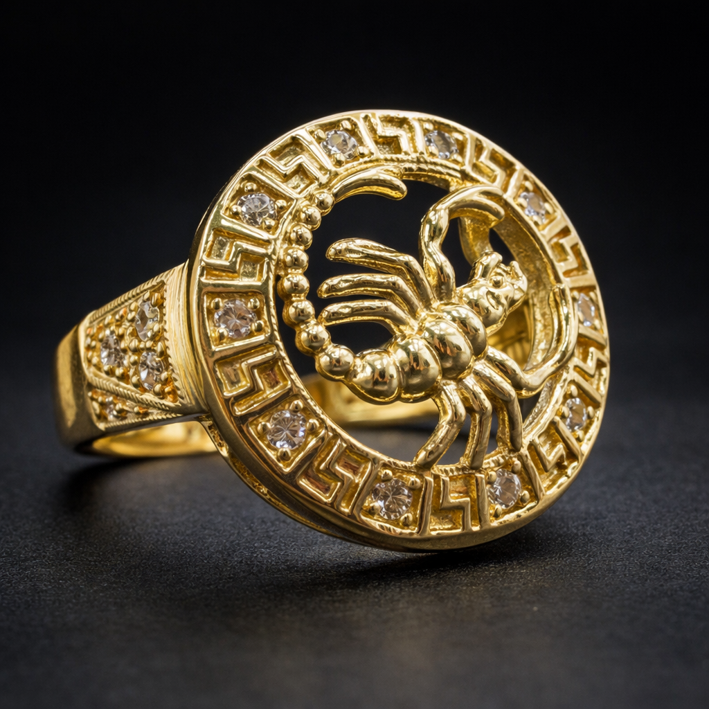 ANILLO ESCORPIÓN IMPERIAL CIRCULAR DORADO – REFERENCIA (9)