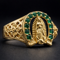 ANILLO HERRADURA IMPERIAL VERDE DORADO – REFERENCIA (11)